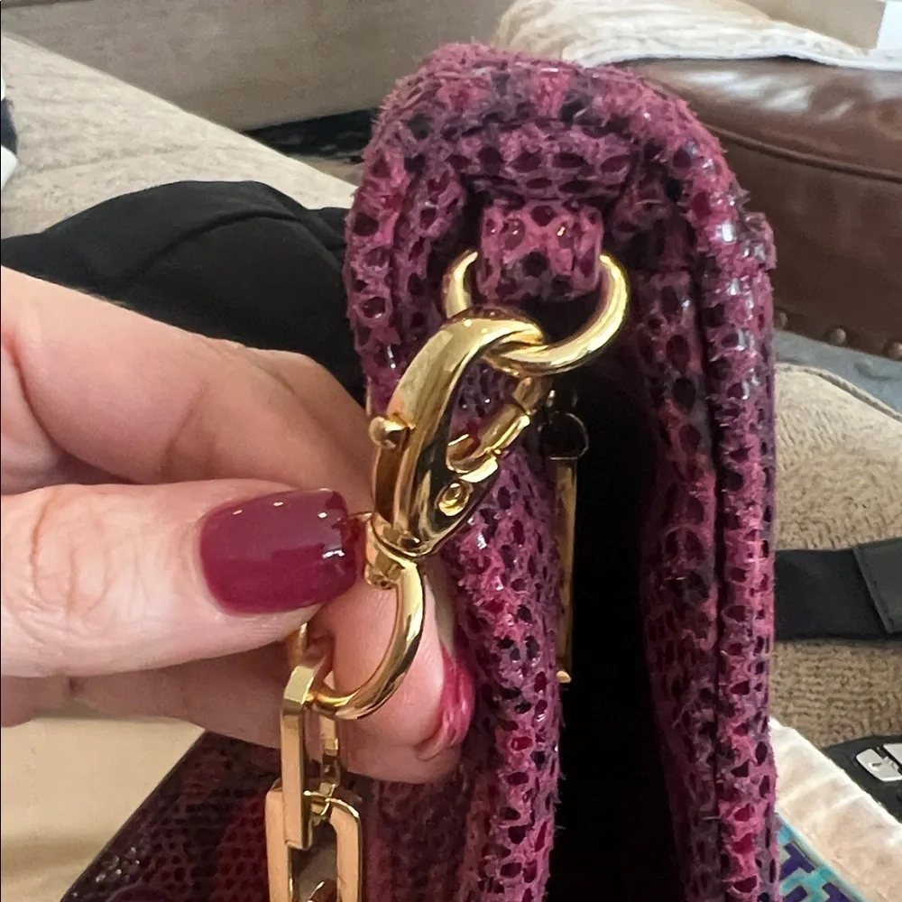 Tory Burch Reva Snakeskin Bag